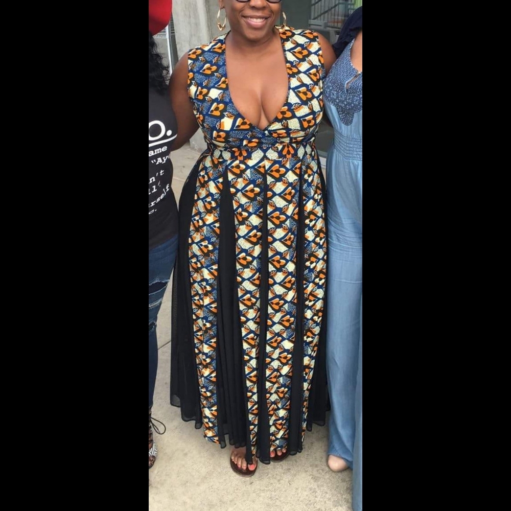 African print dress